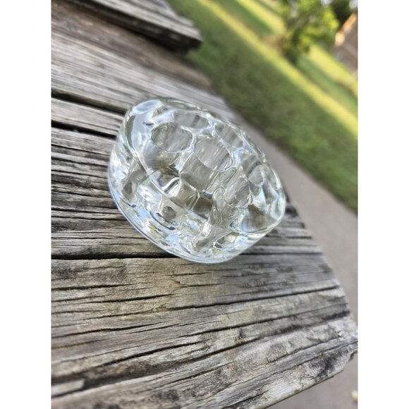 2 Small Vintage Glass Flower Frogs 11 Holes 3 inch Floral - Picture 2 of 16